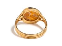 A Roman Agate Ring Stone with a Centaur — Set in a gold ring