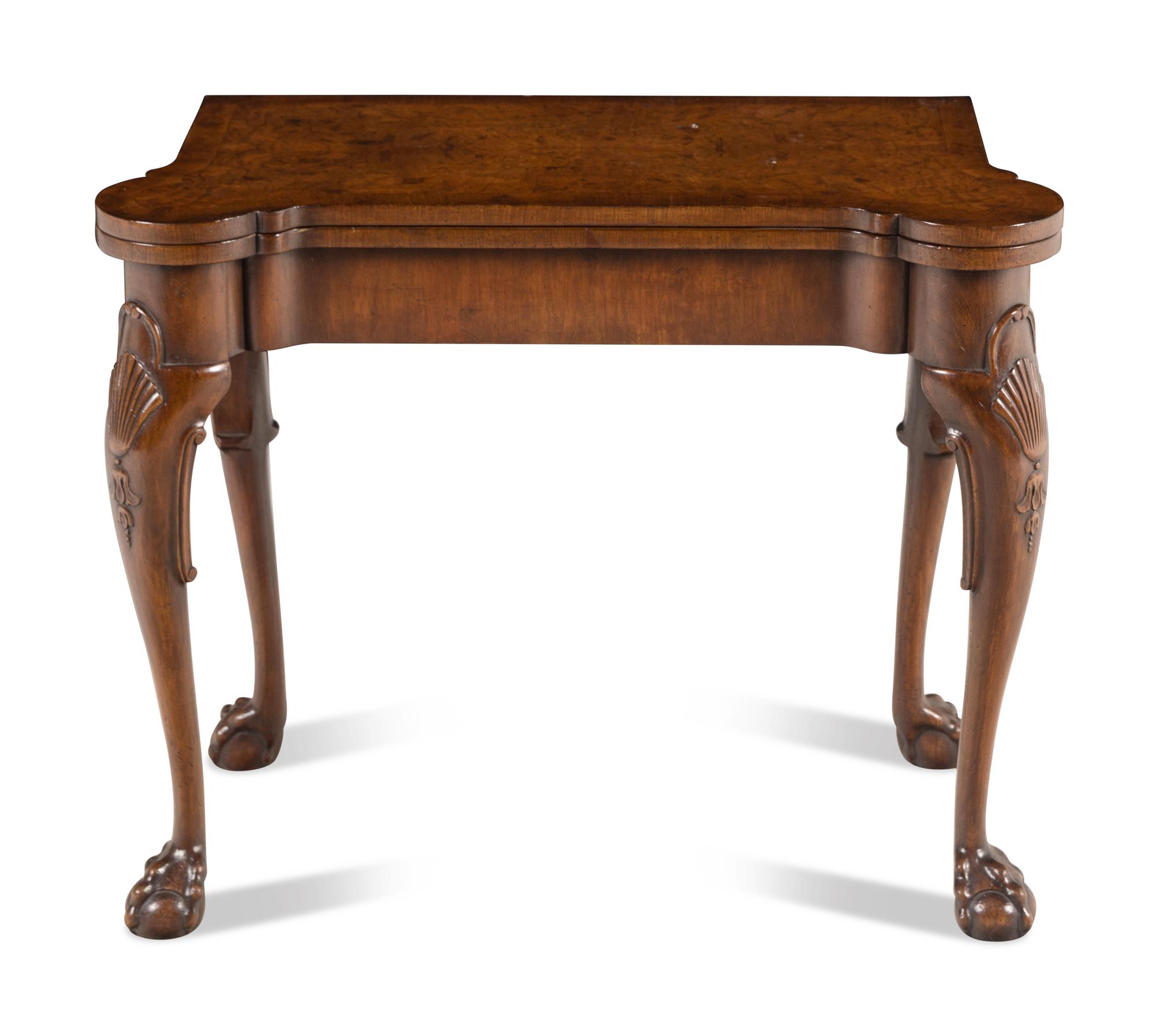 A George II Style Walnut Flip-Top Games Table