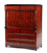 A Northern European Parcel Ebonized Secretaire a Abattant Height 58 1/2 x width 45 1/4 x depth 24 inches. — EARLY 19TH CENTURY