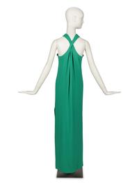 LANVIN, GREEN HALTER GOWN