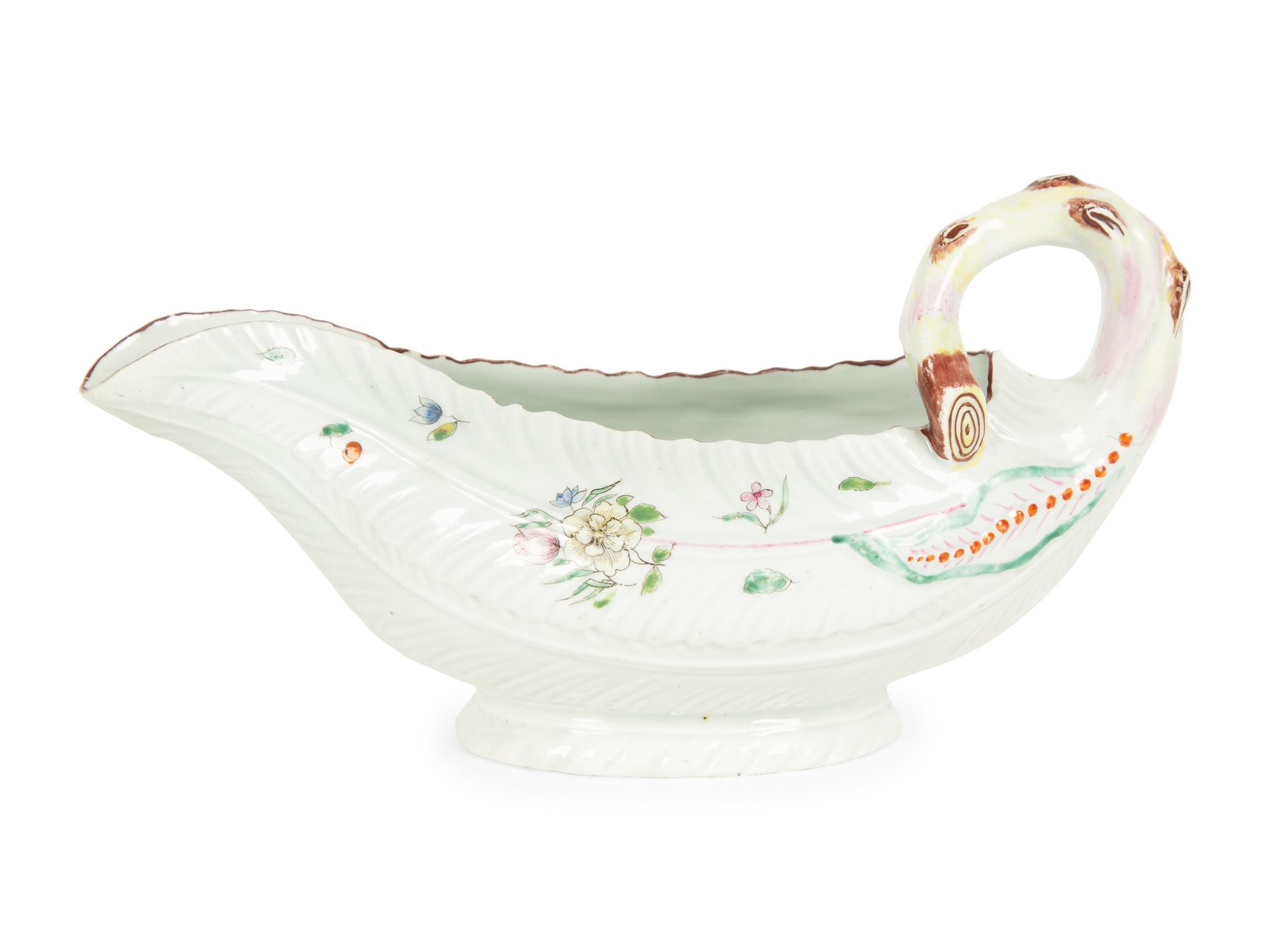 Four English Porcelain Sauce Boats — 18TH CENTURY