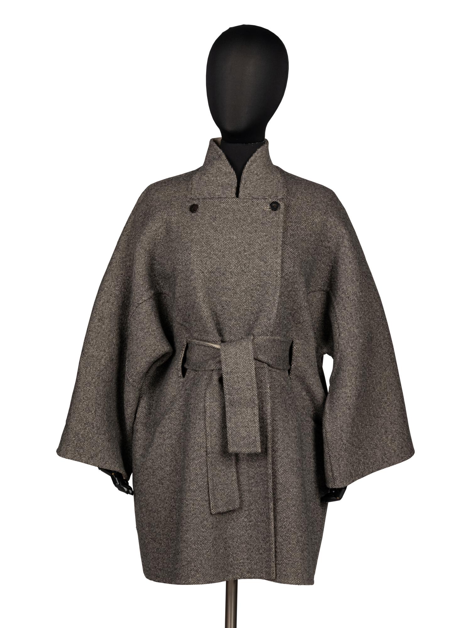 Ralph Rucci, Grey Double Faced Cashmere Coat