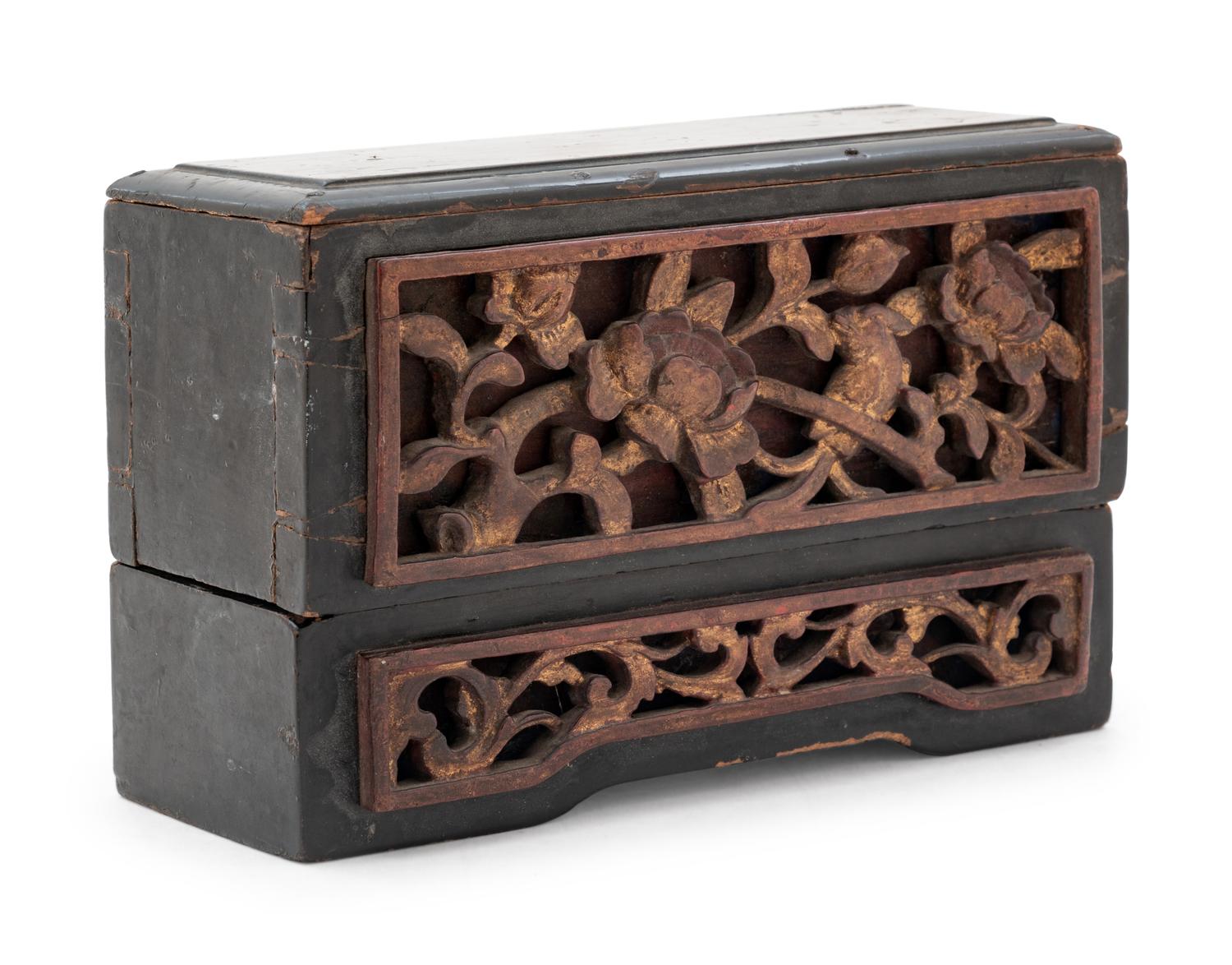 Three Chinese Carved Wood Articles