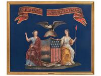 [CIVIL WAR]. Semi-restored flag of the 13th New York State Militia, the "National Grays."