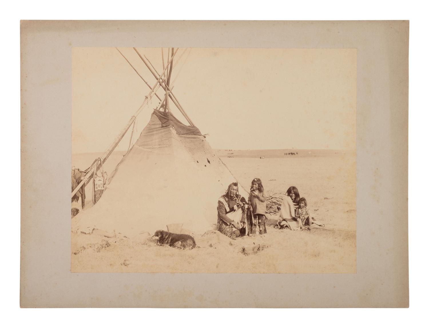 NOTMAN, William (1826-1891), photographer. Photograph of a Blackfoot family.