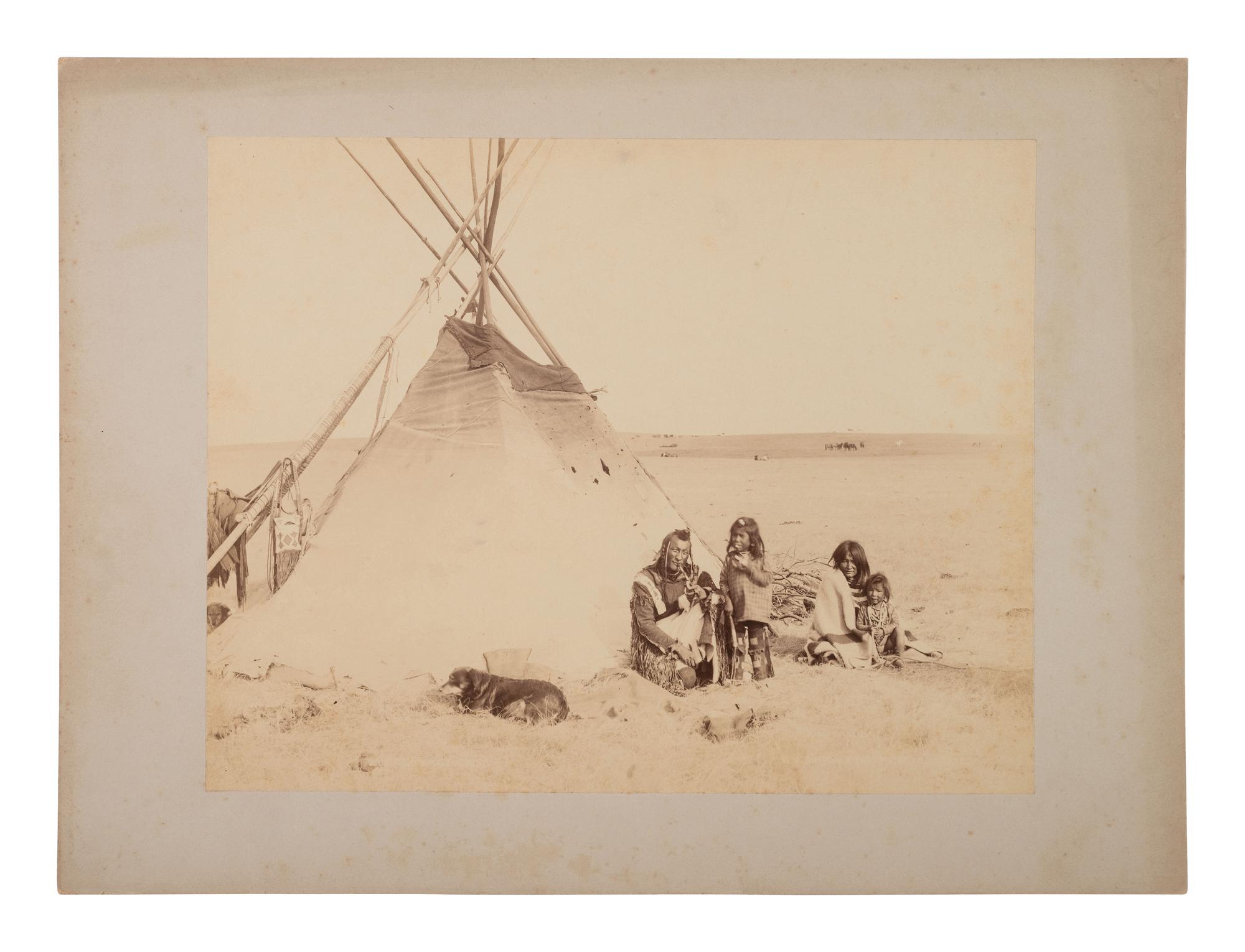 NOTMAN, William (1826-1891), photographer. Photograph of a Blackfoot family.