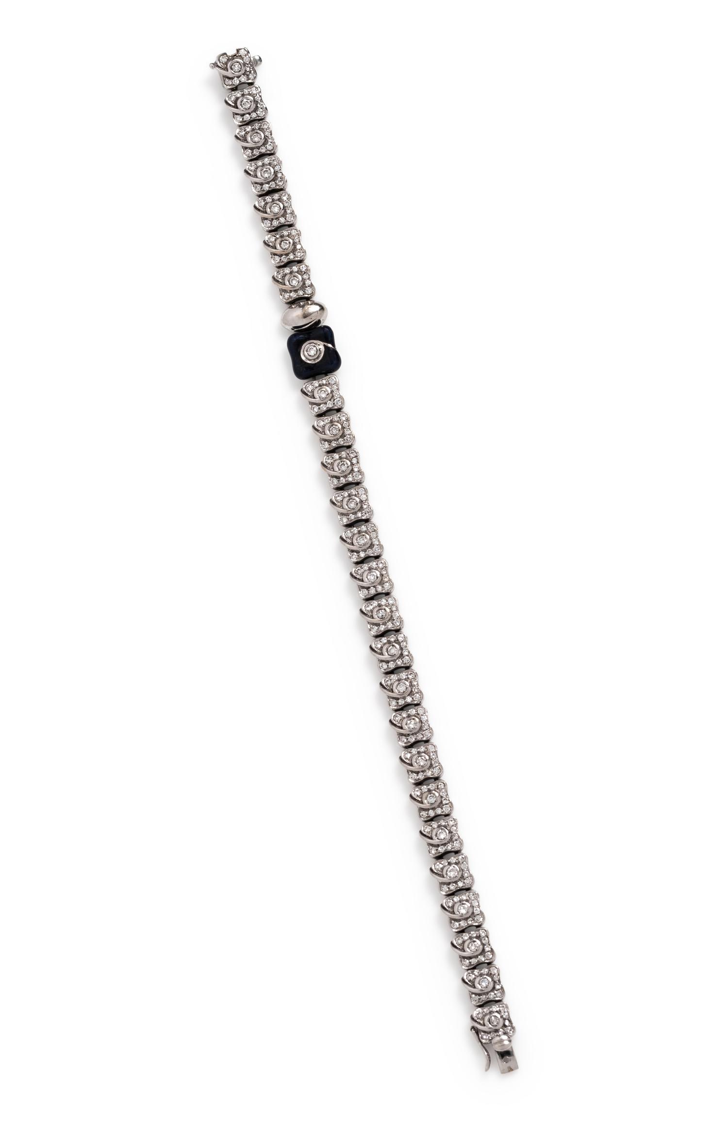 DIAMOND AND ENAMEL BRACELET
