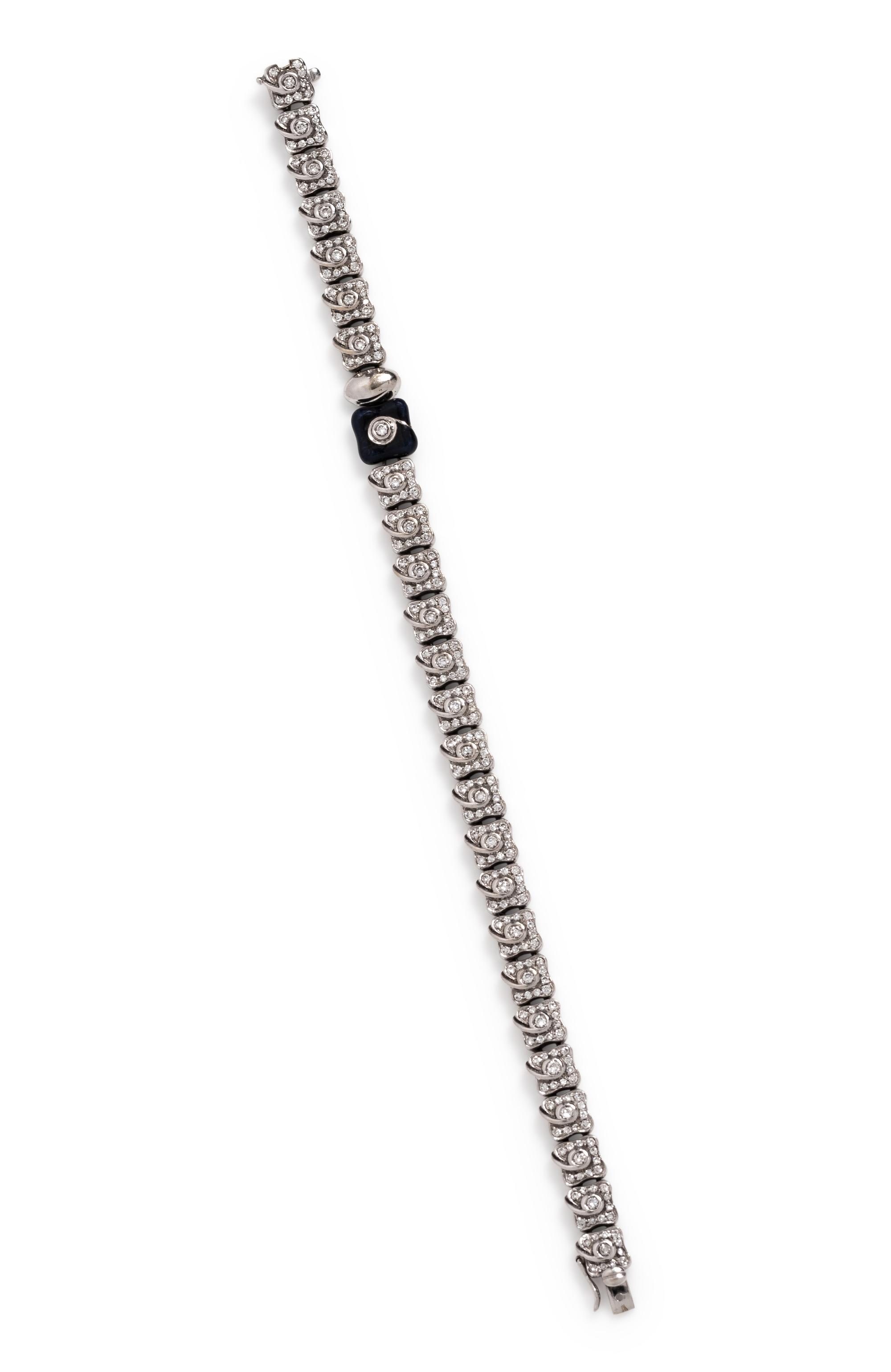 DIAMOND AND ENAMEL BRACELET