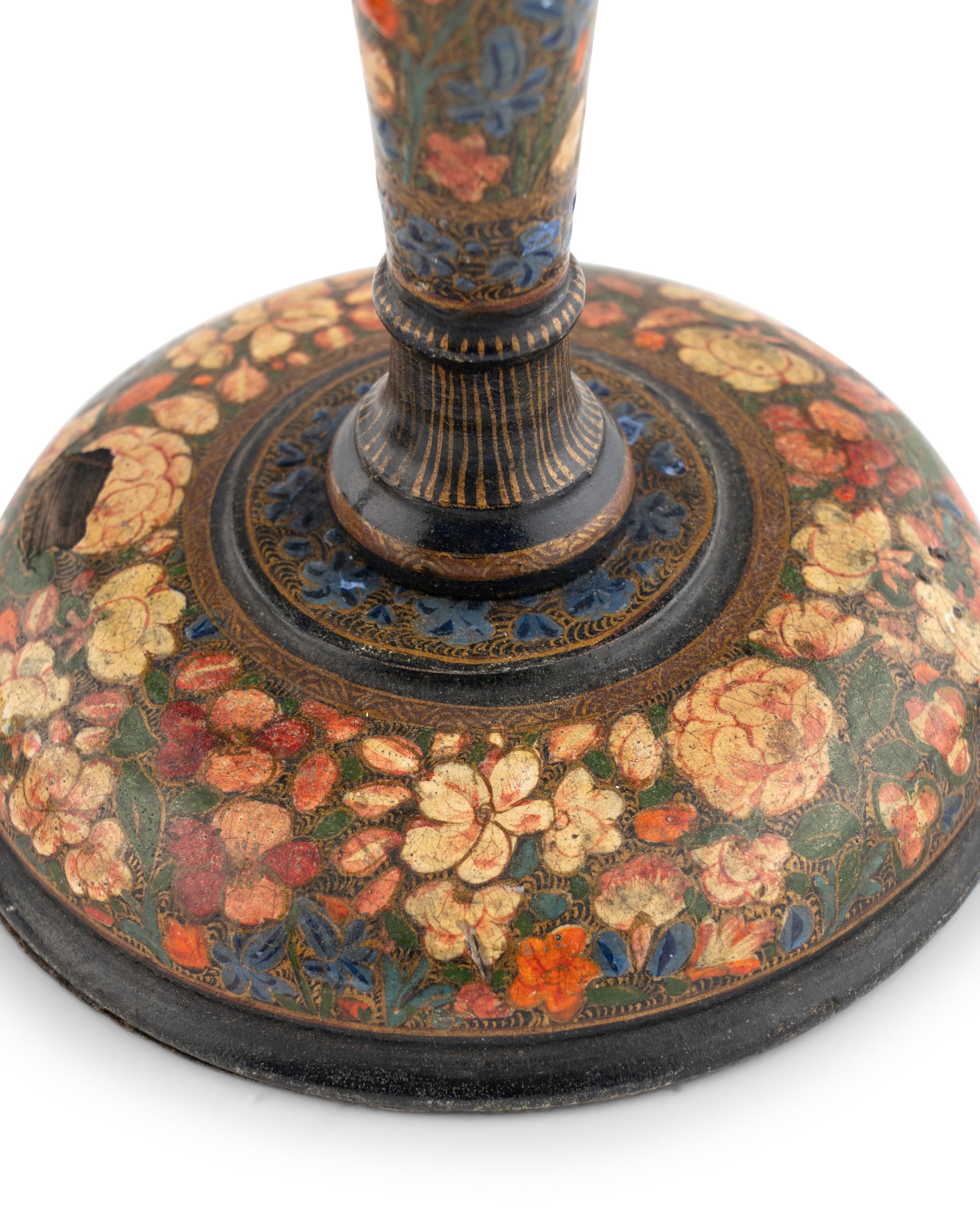 A Pair of Painted Table Lamps