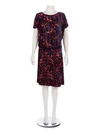 Voided Velvet Flapper Dress, 1920s