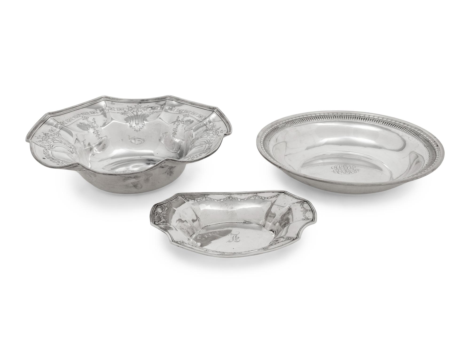 Three American Silver Bowls