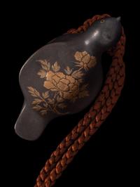 A Japanese Black and Gold Lacquer Four-Case Inro