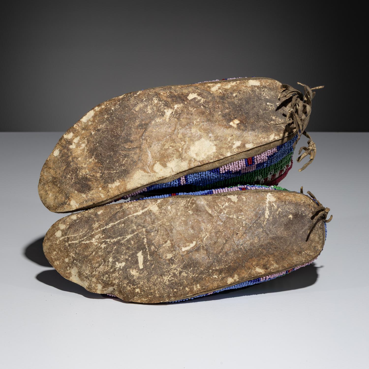 Sioux Beaded Hide Moccasins