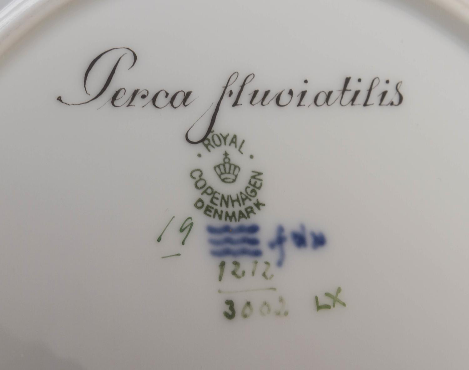 A Royal Copenhagen Porcelain Ichthylogical Fish Service, 1935-1937, Length of platter 23 1/2 inches. — 1935-1937,