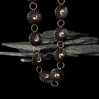 Zuni Silver and Mosaic Inlay Sunface Link Concha Belt
