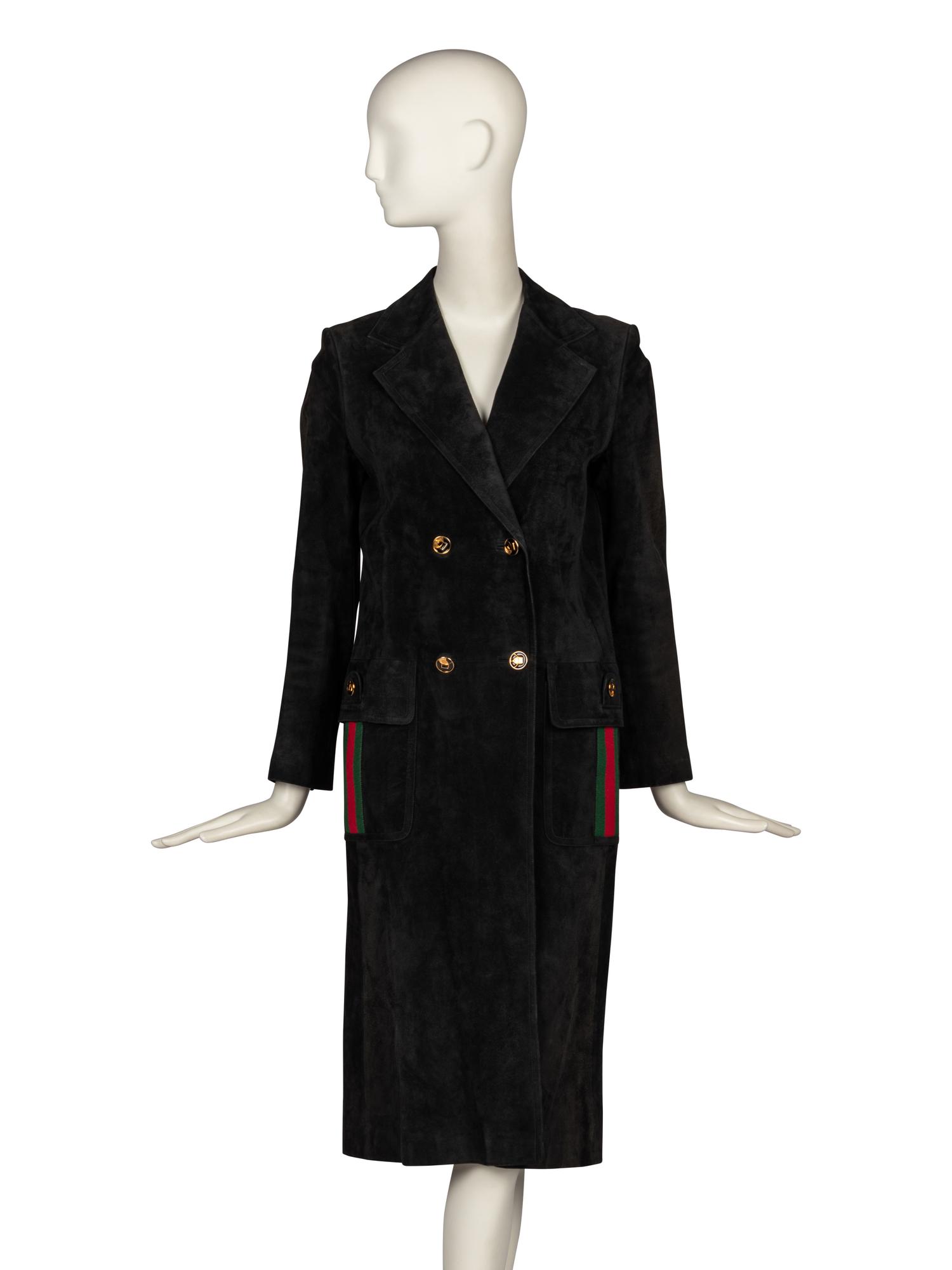 Gucci, Black Suede Coat