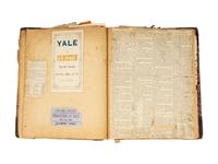 A Historical Princeton Scrapbook Featuring Princeton vs. Yale Nov. 28 Championship Game Football Ticket at Berkely Oval, ca. 1889-90