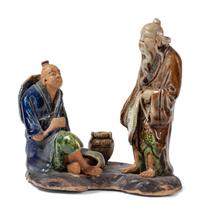 Four Chinese Sancai Glazed Porcelain Figures