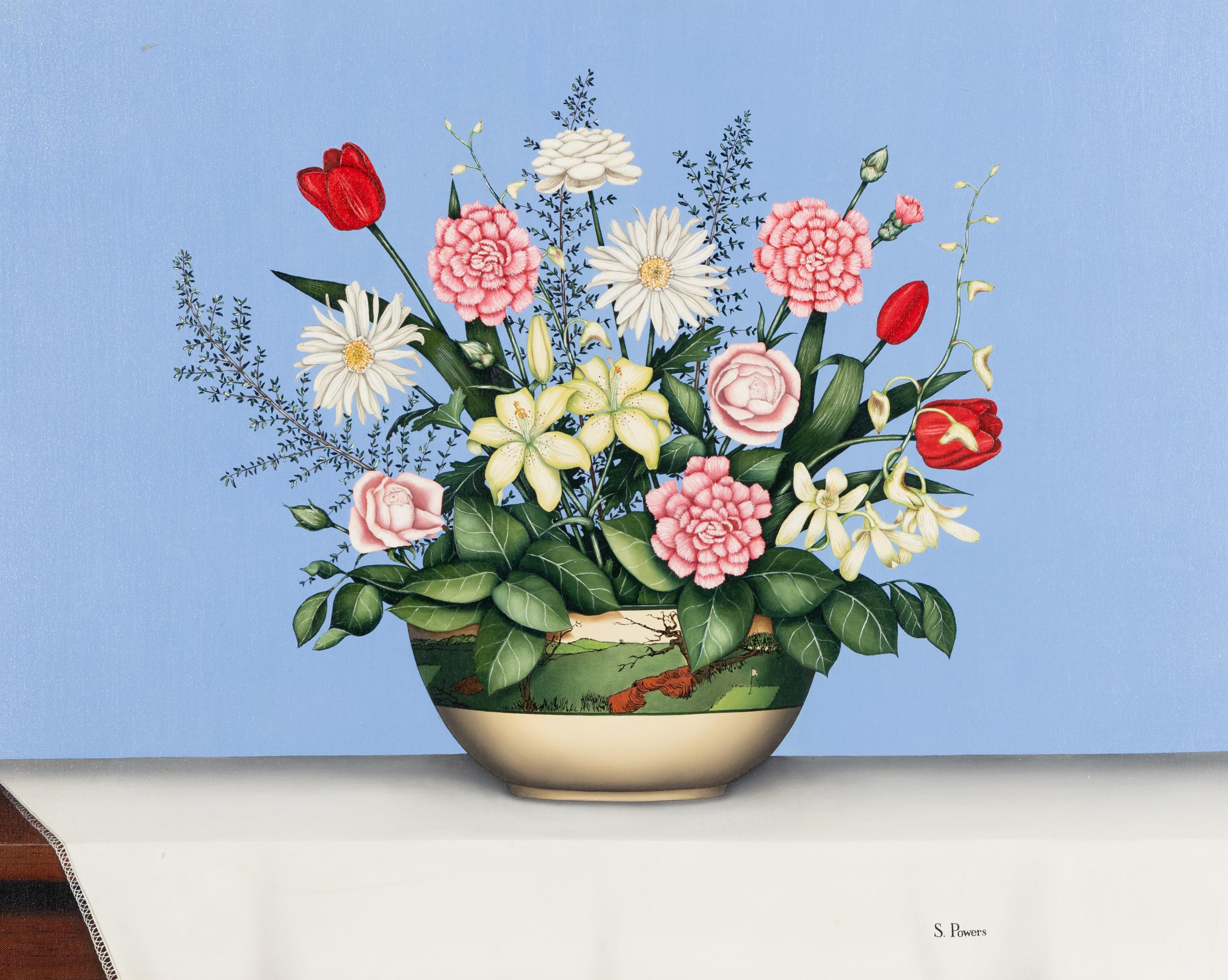 Susan Powers (American, b. 1954) — Floral bowl still ilfe
