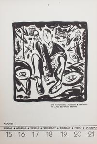 An American Block Print Calendar, 1937, 11 x 7 1/4 inches.