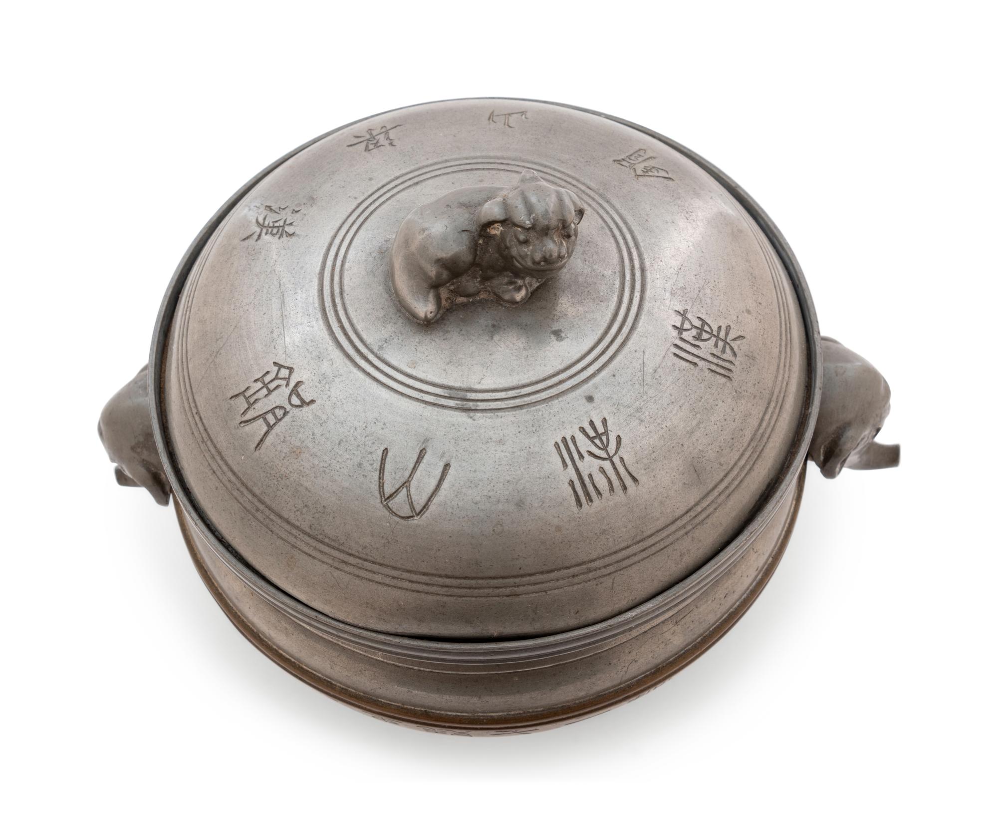 Three Chinese Pewter Articles