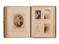 [THEATER]. Photo album containing portraits of stage performers, incl. Edwin Booth.