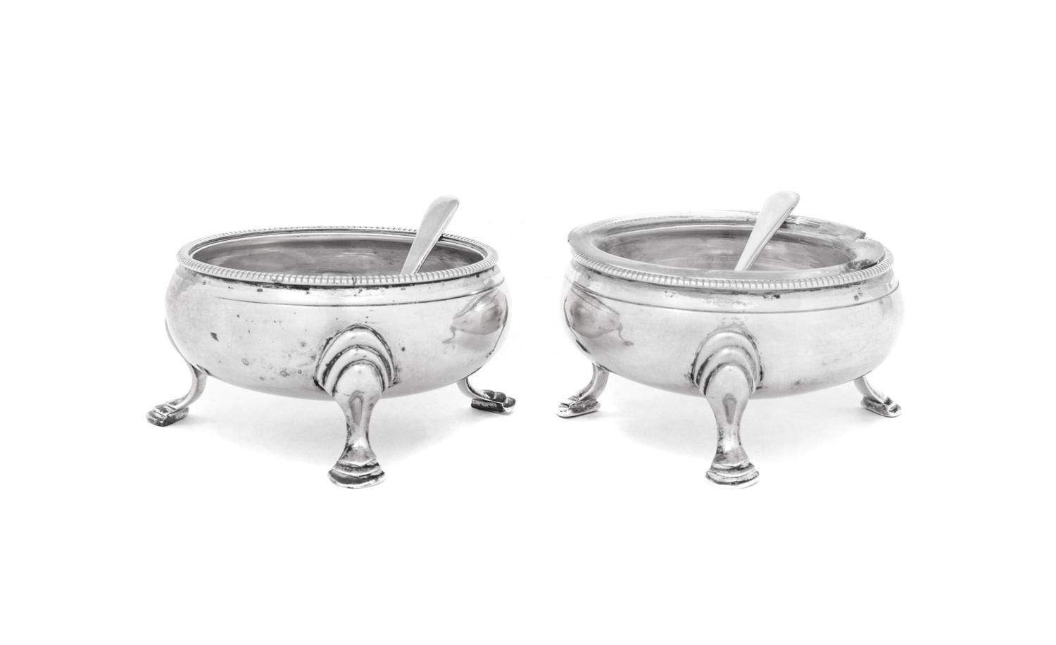 A Pair of George III Silver Salts