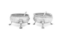 A Pair of George III Silver Salts