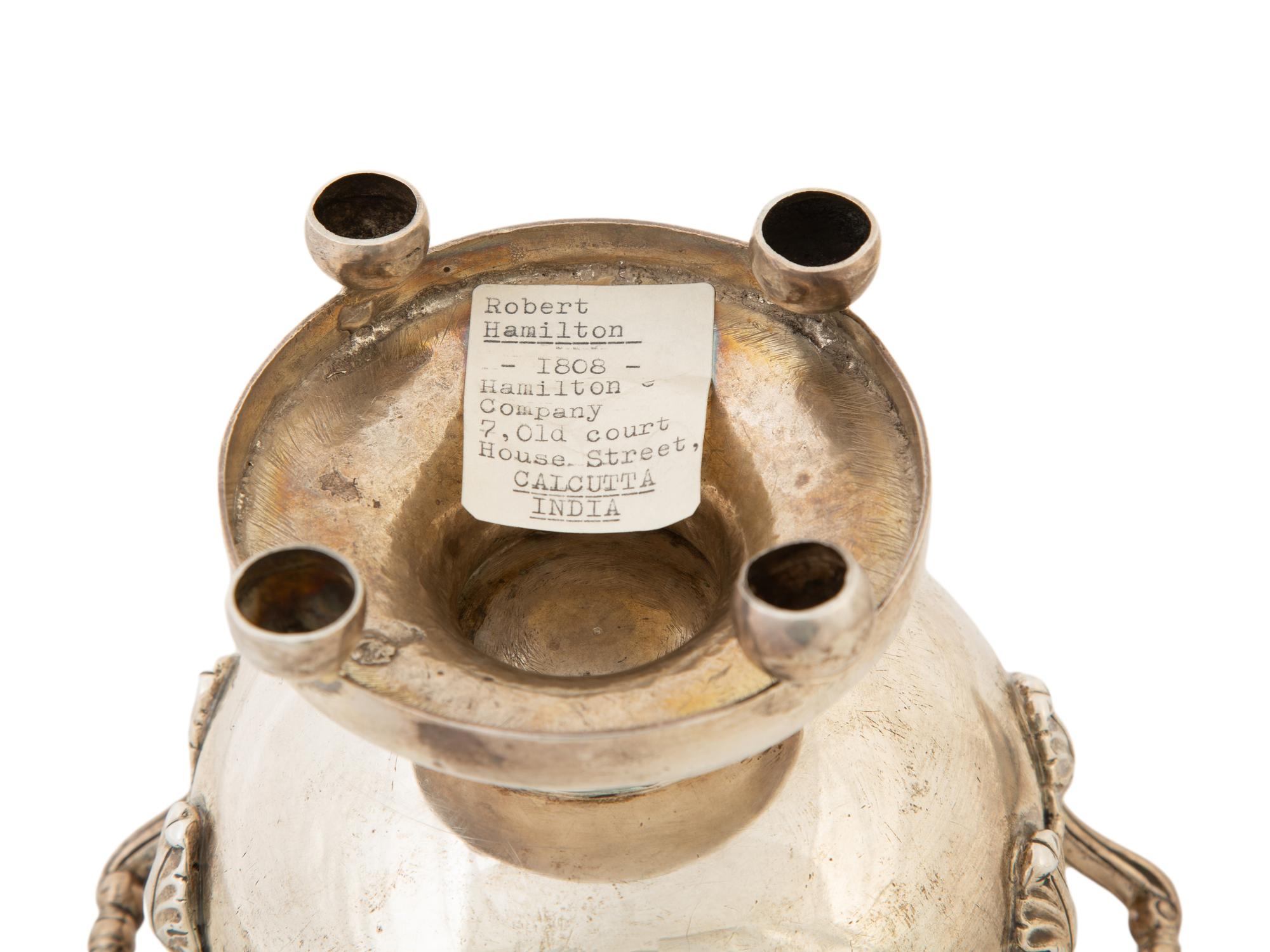 An Indian Colonial Silver Covered Sugar Pot with Lid — Robert Hamilton, Calcutta, India, Circa 1810