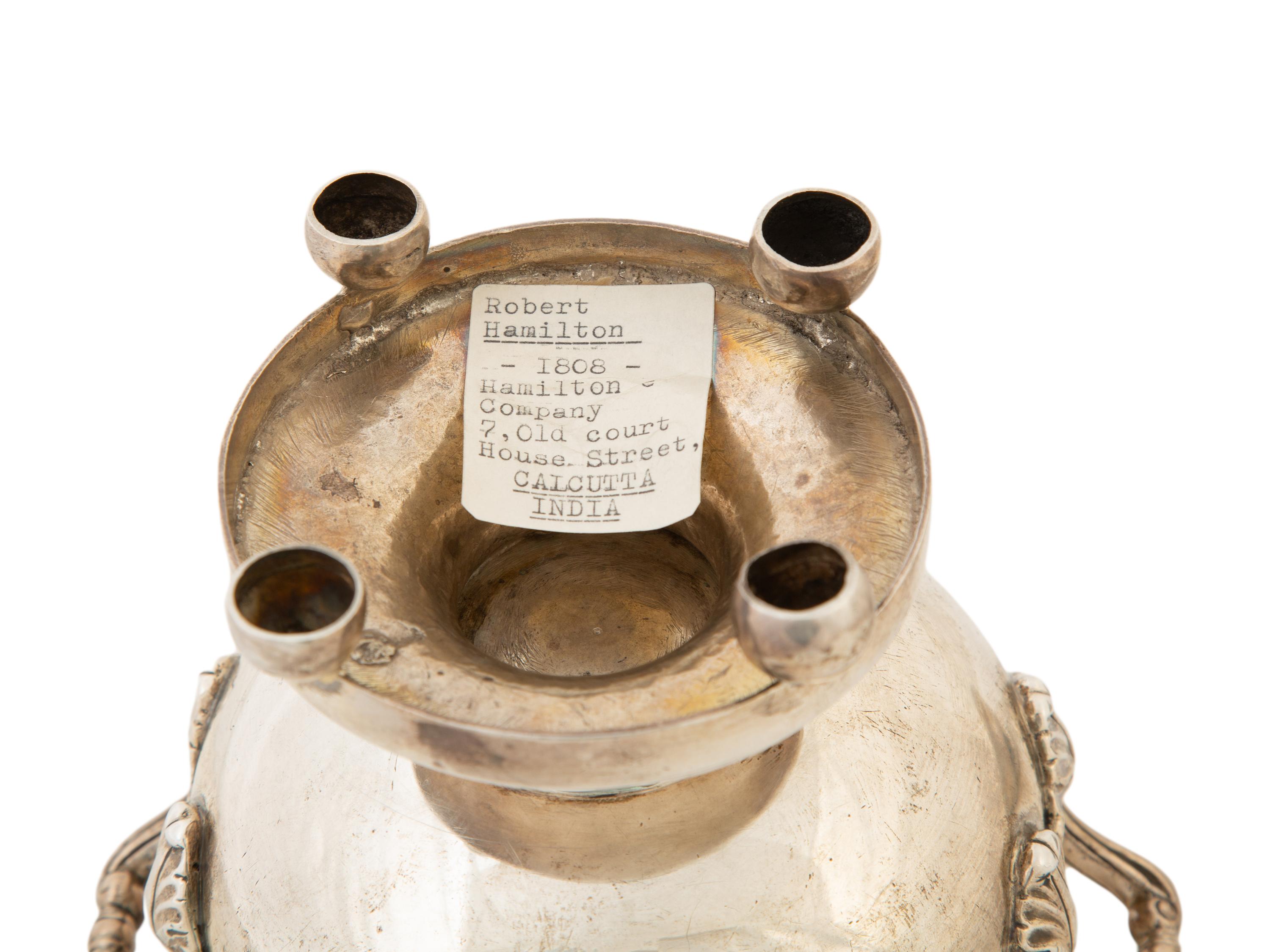 An Indian Colonial Silver Covered Sugar Pot with Lid — Robert Hamilton, Calcutta, India, Circa 1810