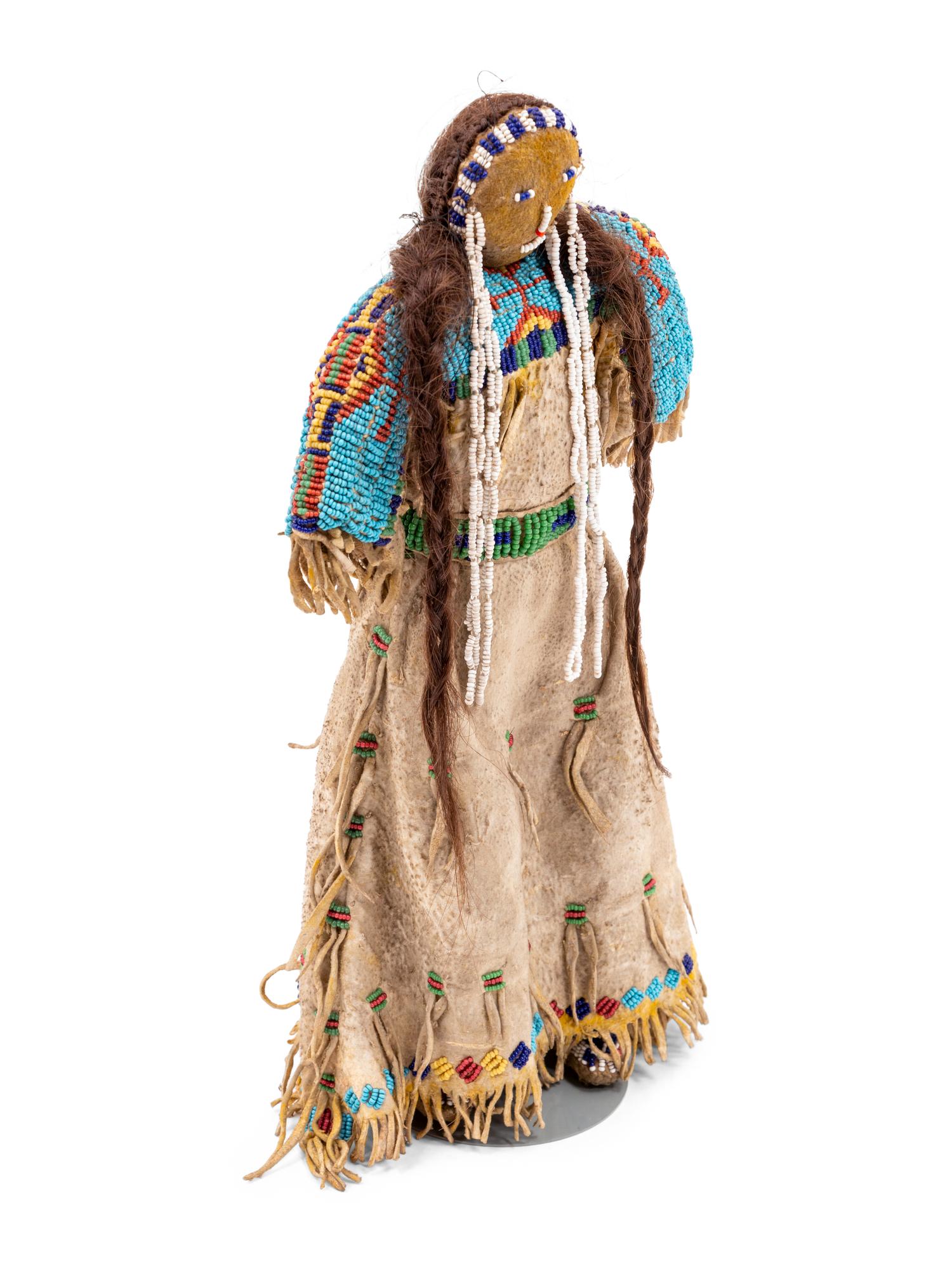 Sioux Beaded Hide Doll