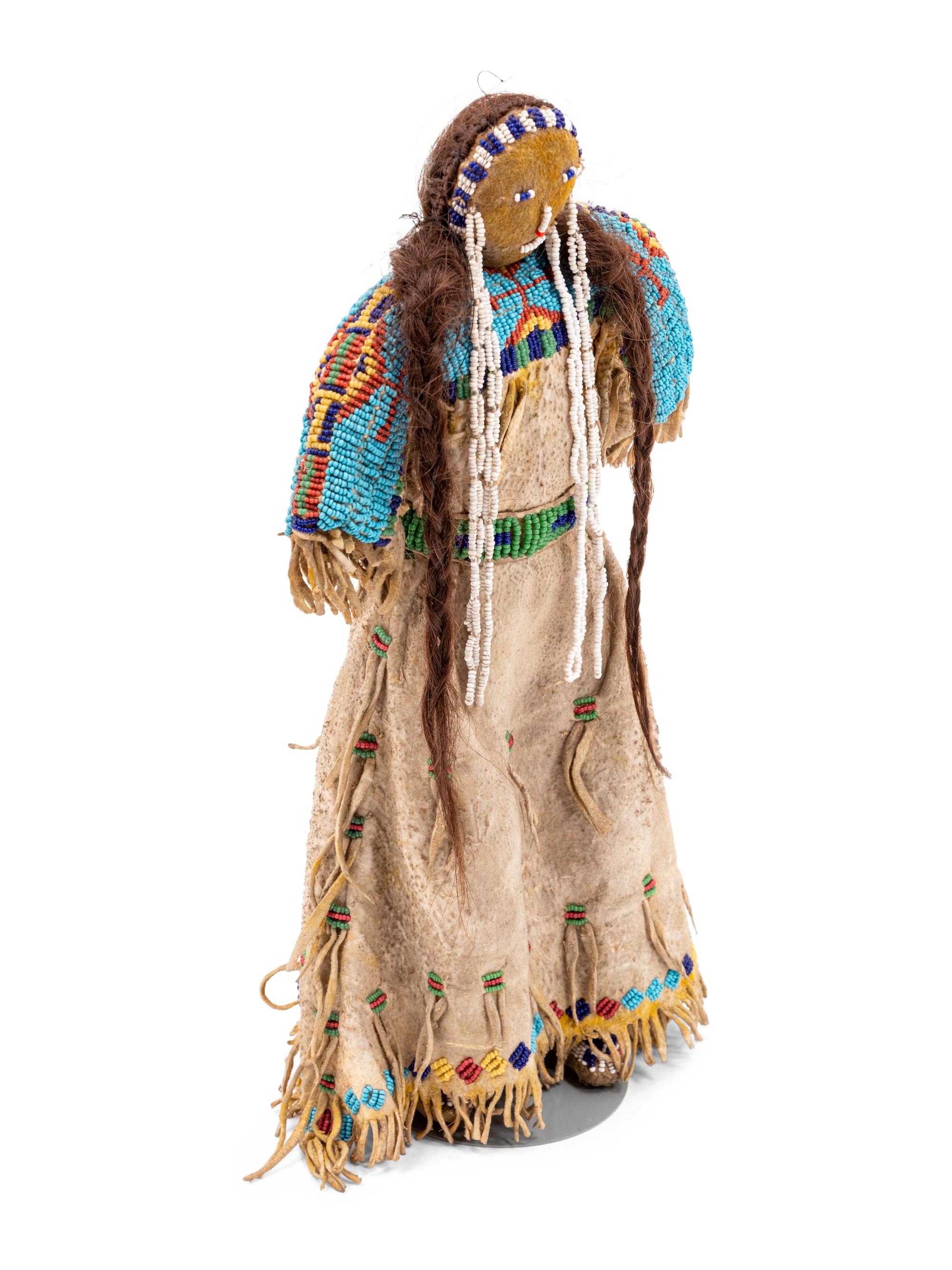 Sioux Beaded Hide Doll