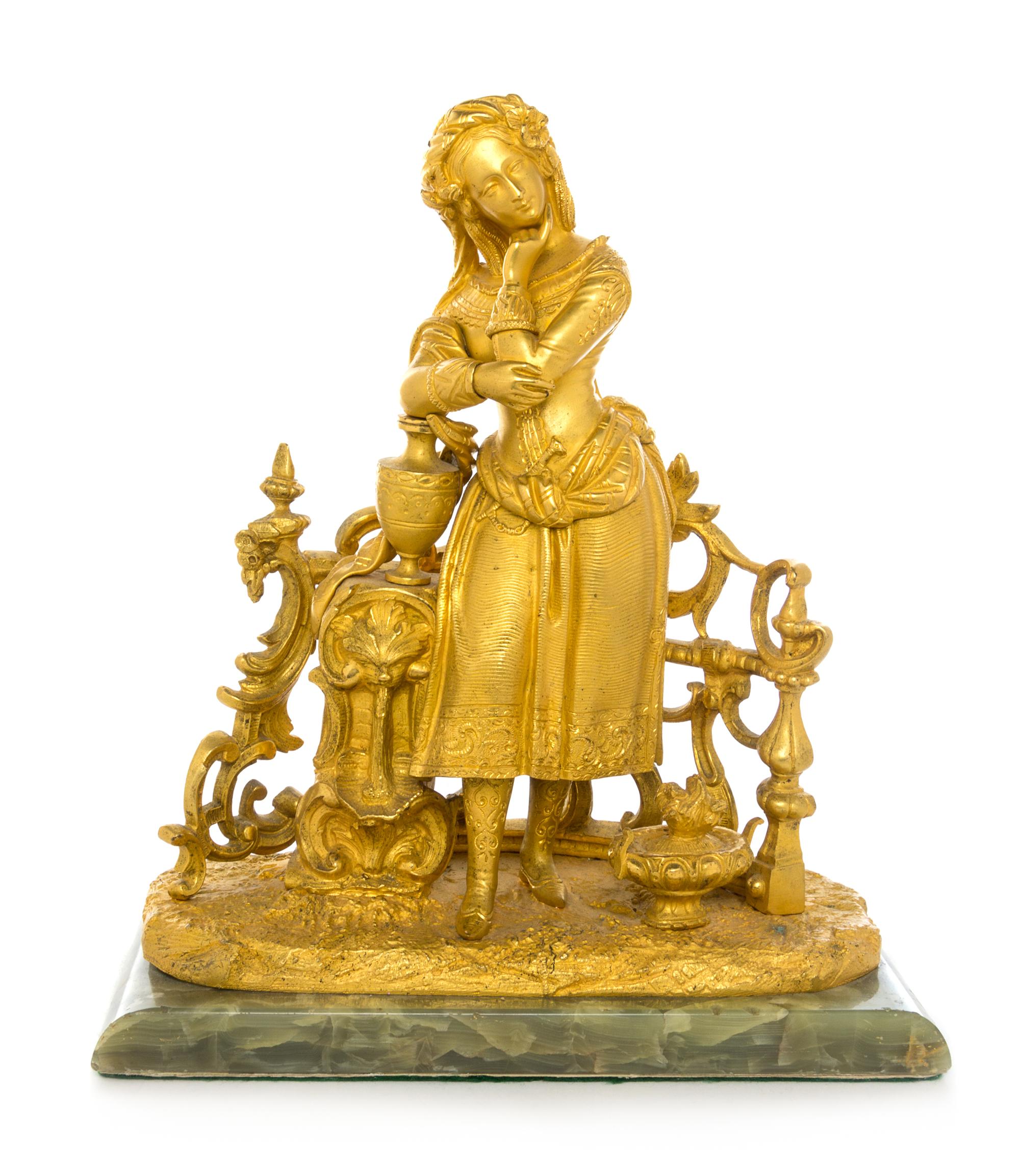 Artist Unknown, (French, 19th/20th Century), Lady Leaning on an Urn