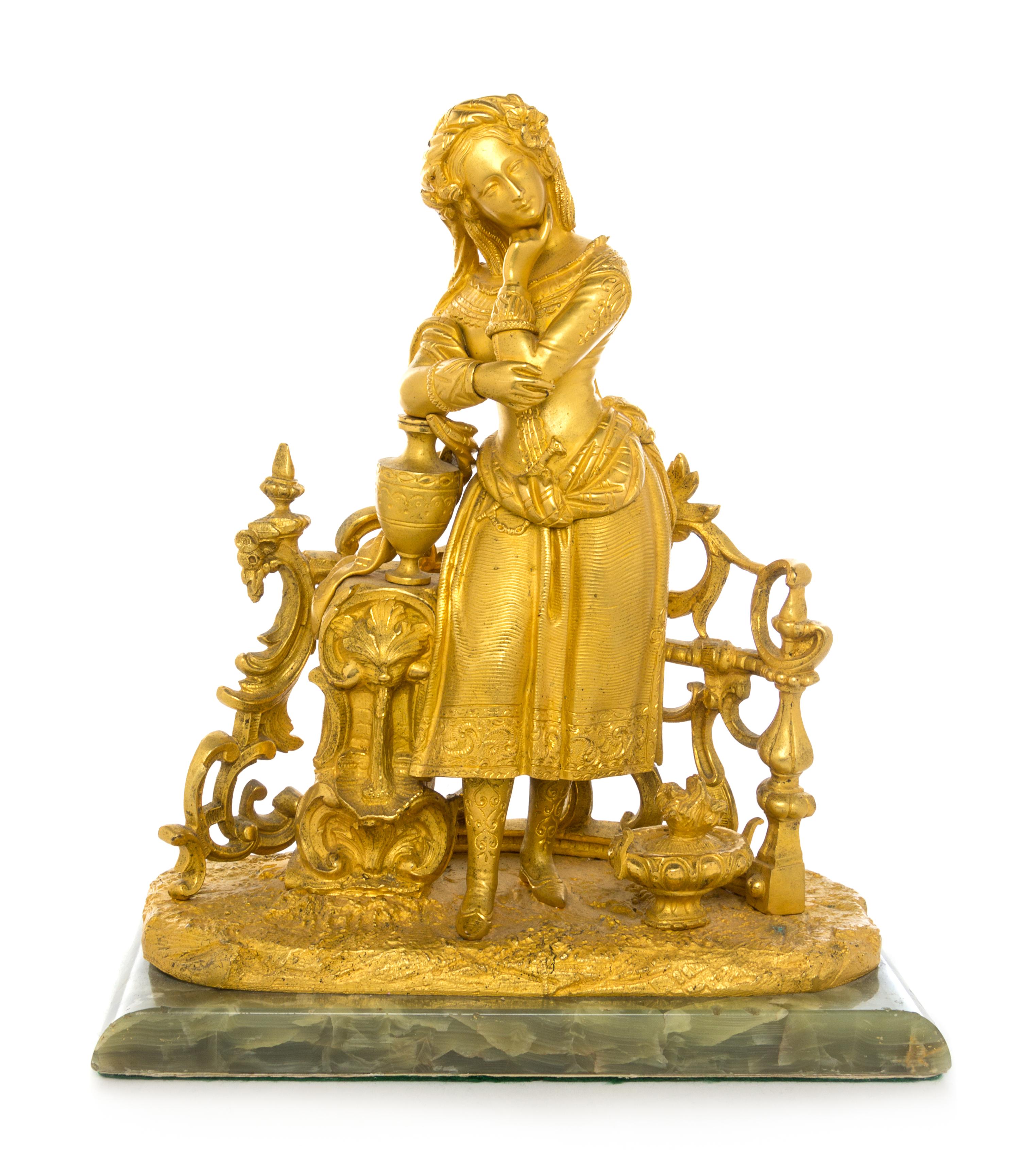 Artist Unknown, (French, 19th/20th Century), Lady Leaning on an Urn