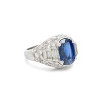 BULGARI, UNHEATED SAPPHIRE AND DIAMOND 'TROMBINO' RING