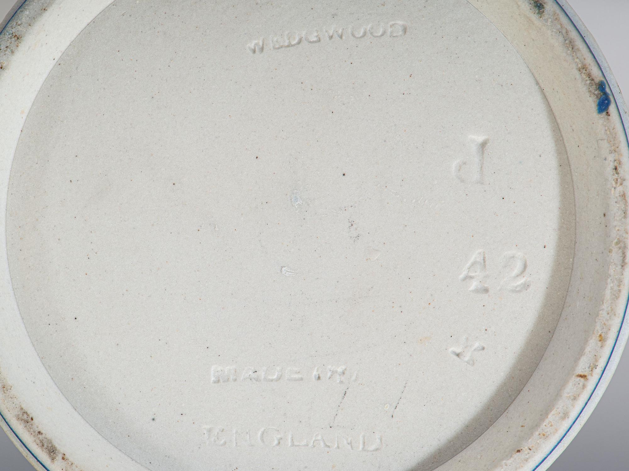 Five Wedgwood Blue Jasperware Articles