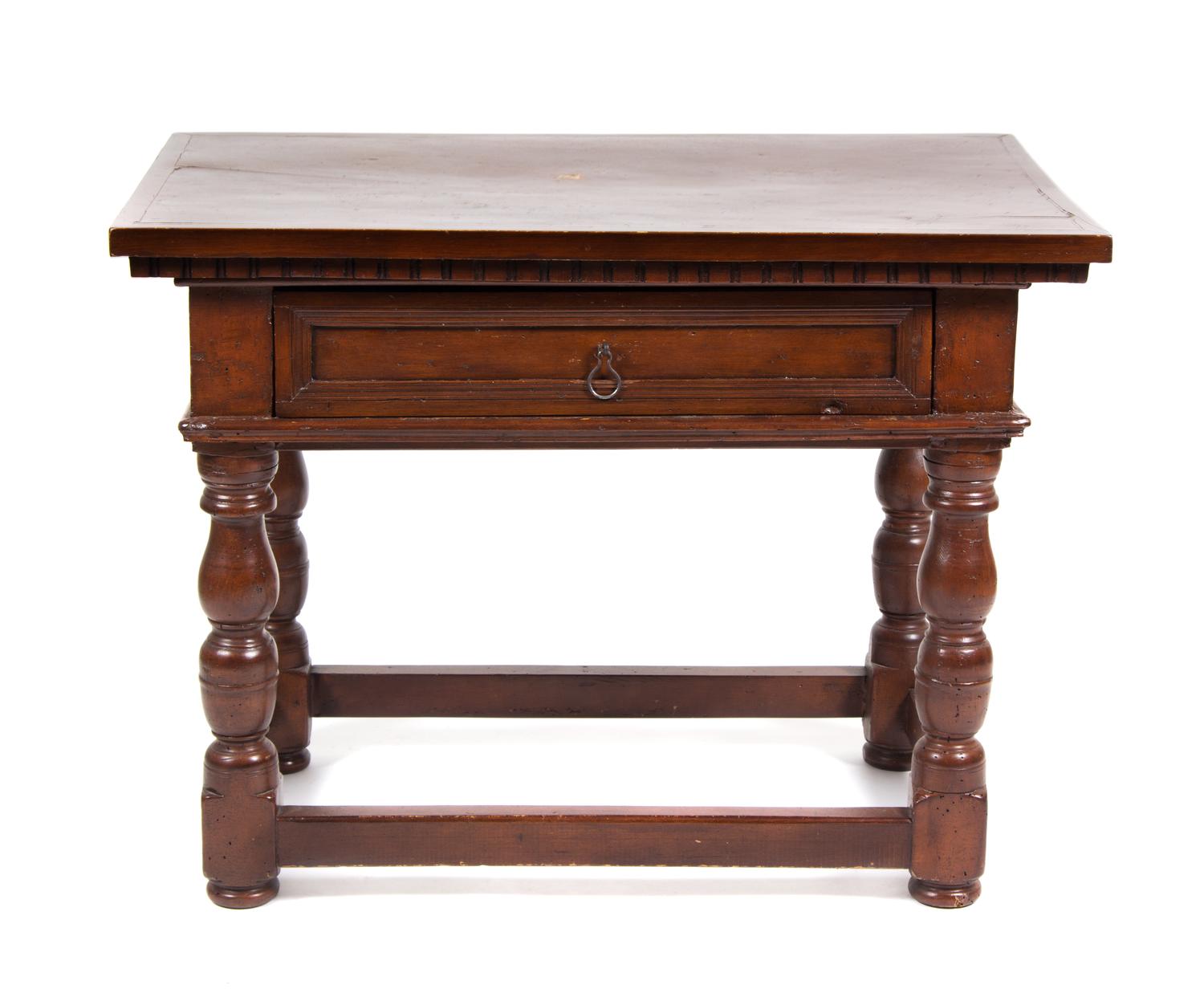 A William and Mary Style Occasional Table Height 31 1/2 x width 42 1/4 x depth 26 inches.
