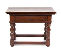 A William and Mary Style Occasional Table Height 31 1/2 x width 42 1/4 x depth 26 inches.