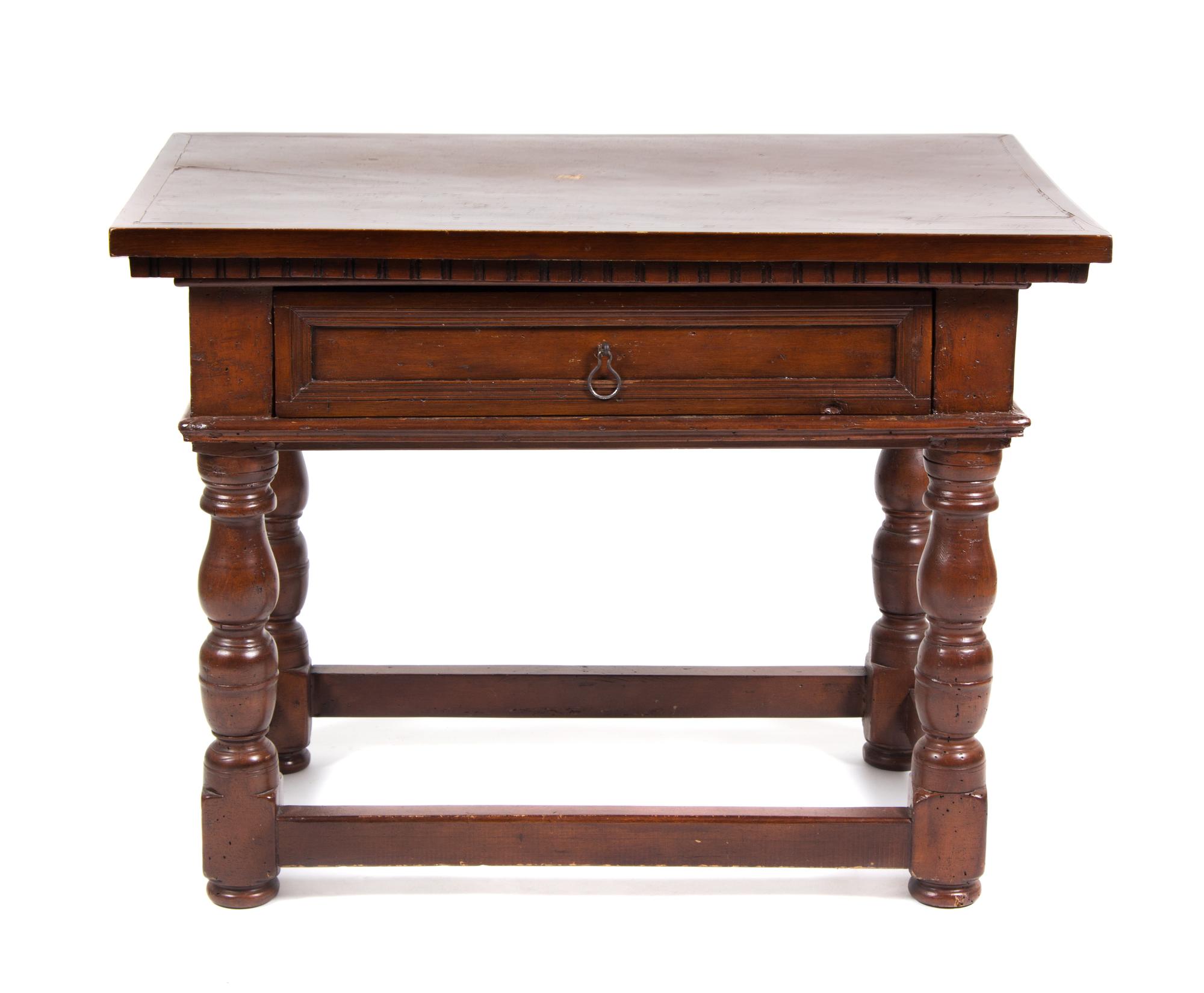 A William and Mary Style Occasional Table Height 31 1/2 x width 42 1/4 x depth 26 inches.