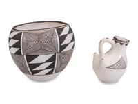 Black-on-White Pottery