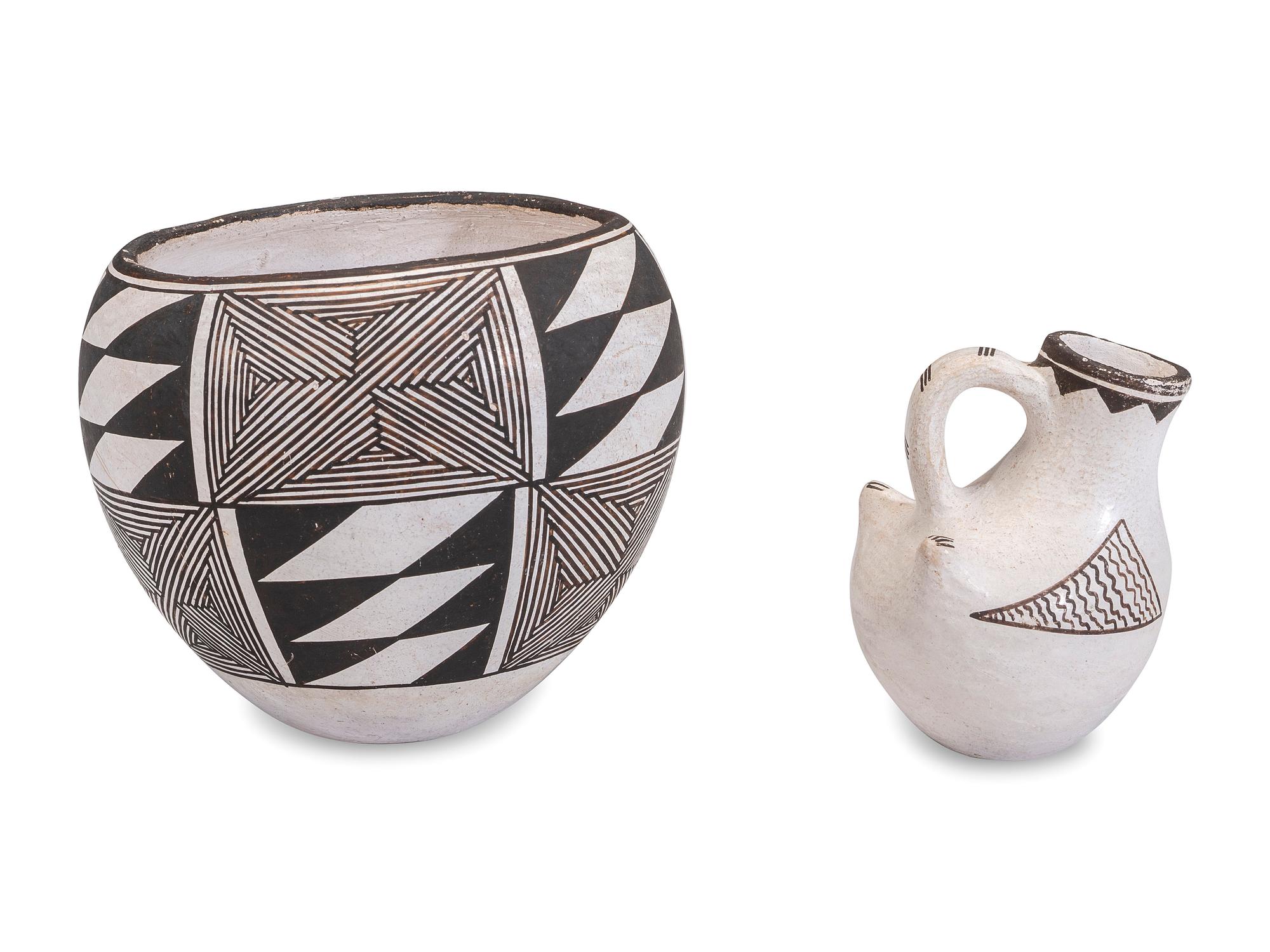 Black-on-White Pottery
