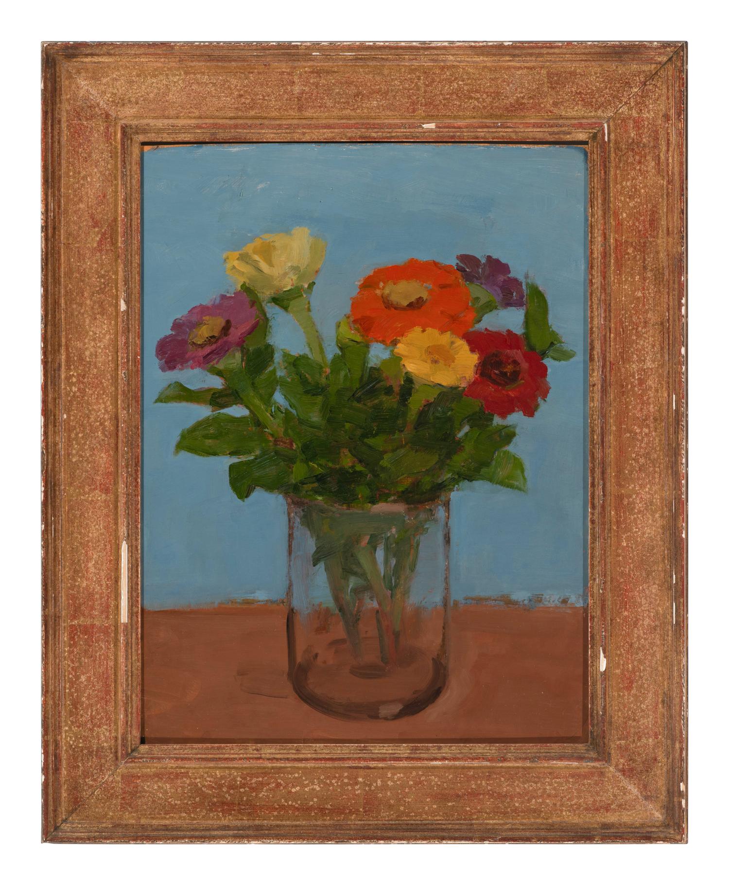 Zinnias in a Glass Vase , 1981
