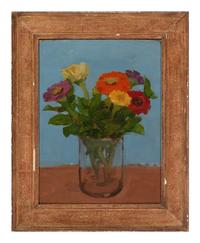 Zinnias in a Glass Vase , 1981