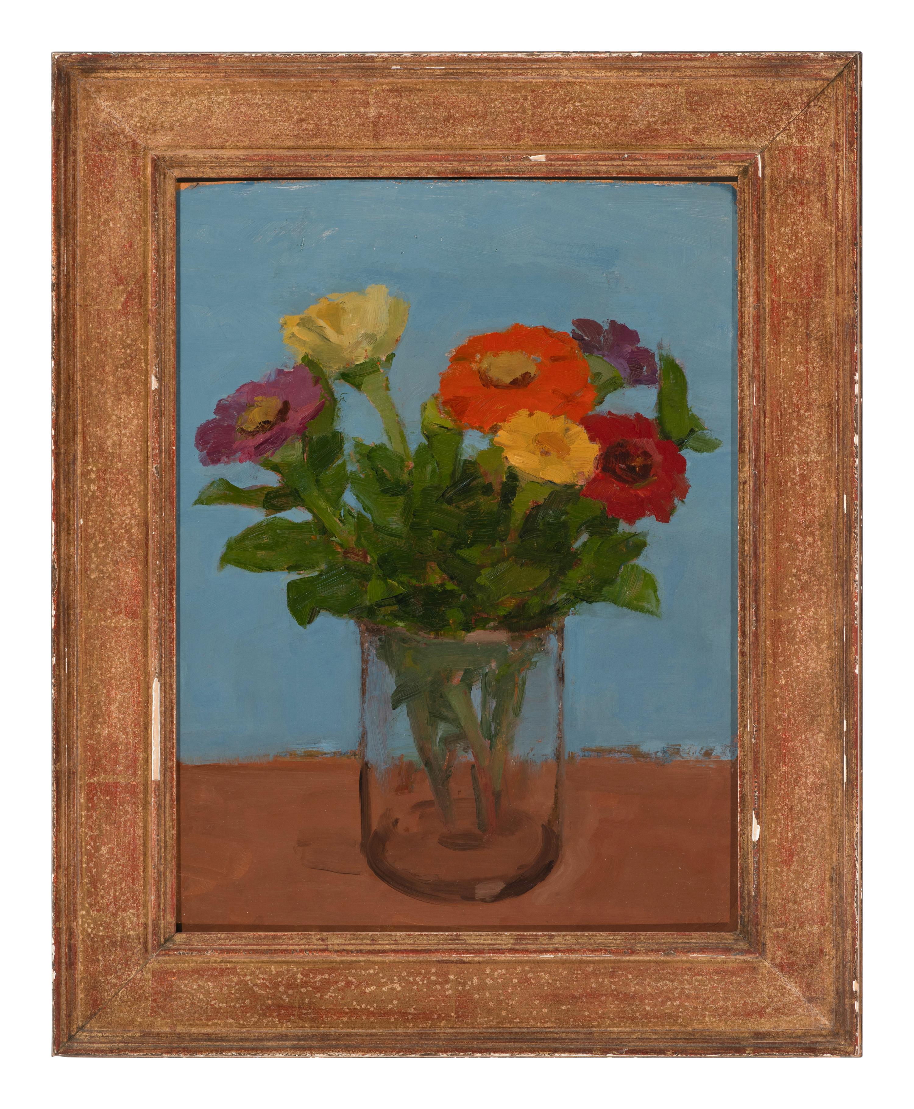Zinnias in a Glass Vase , 1981