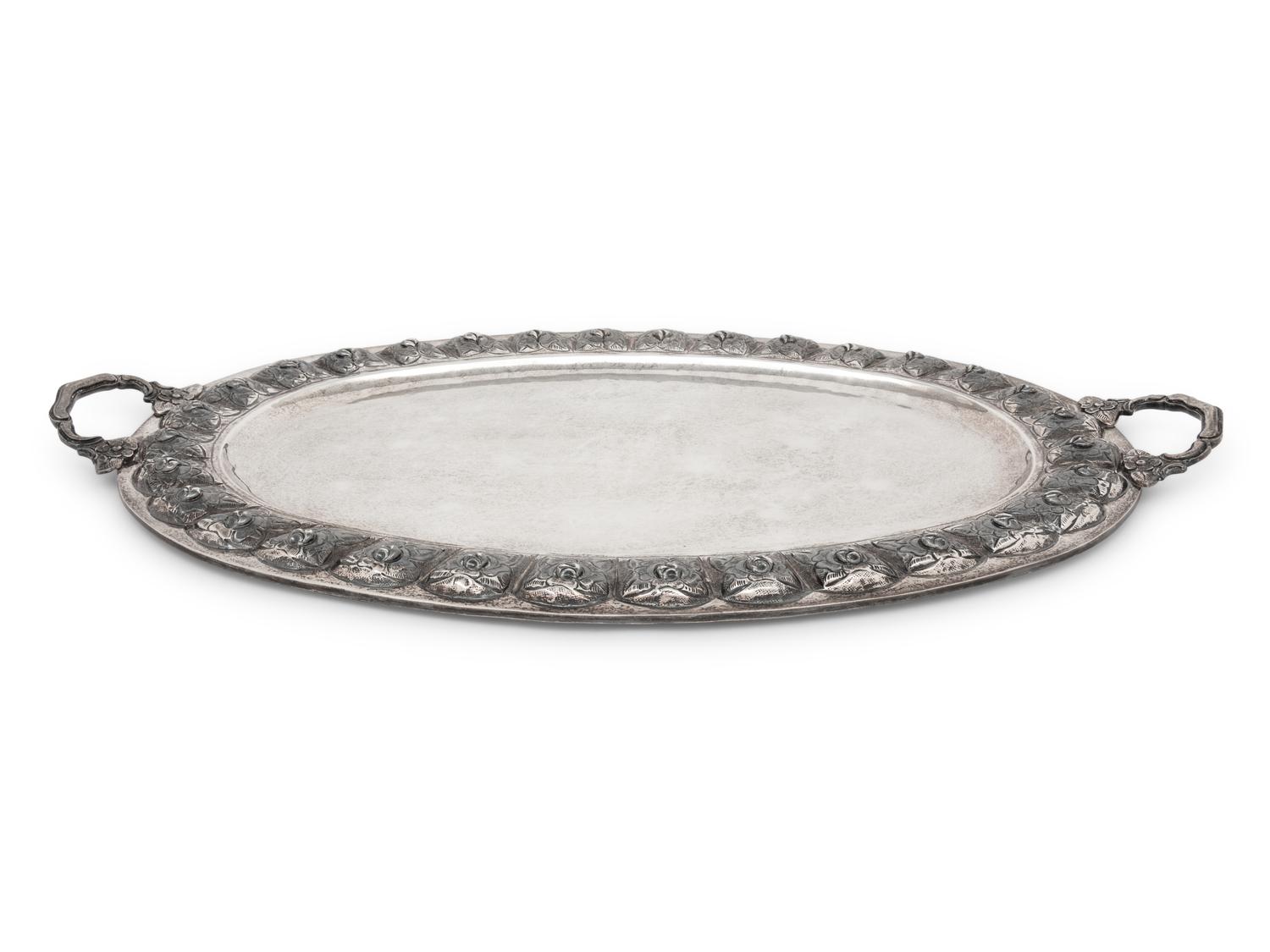 A Central or South American Silver Serving Tray