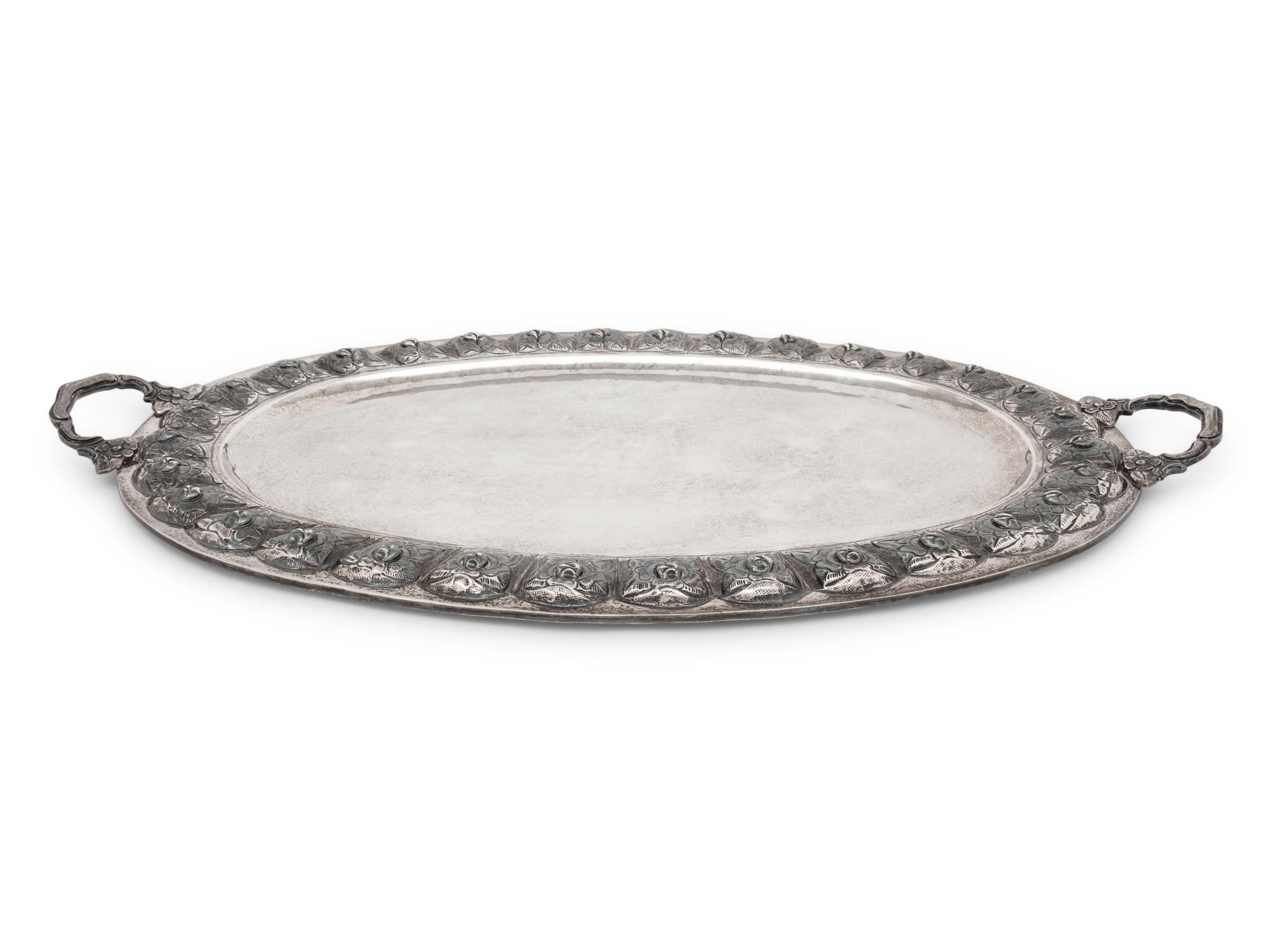 A Central or South American Silver Serving Tray