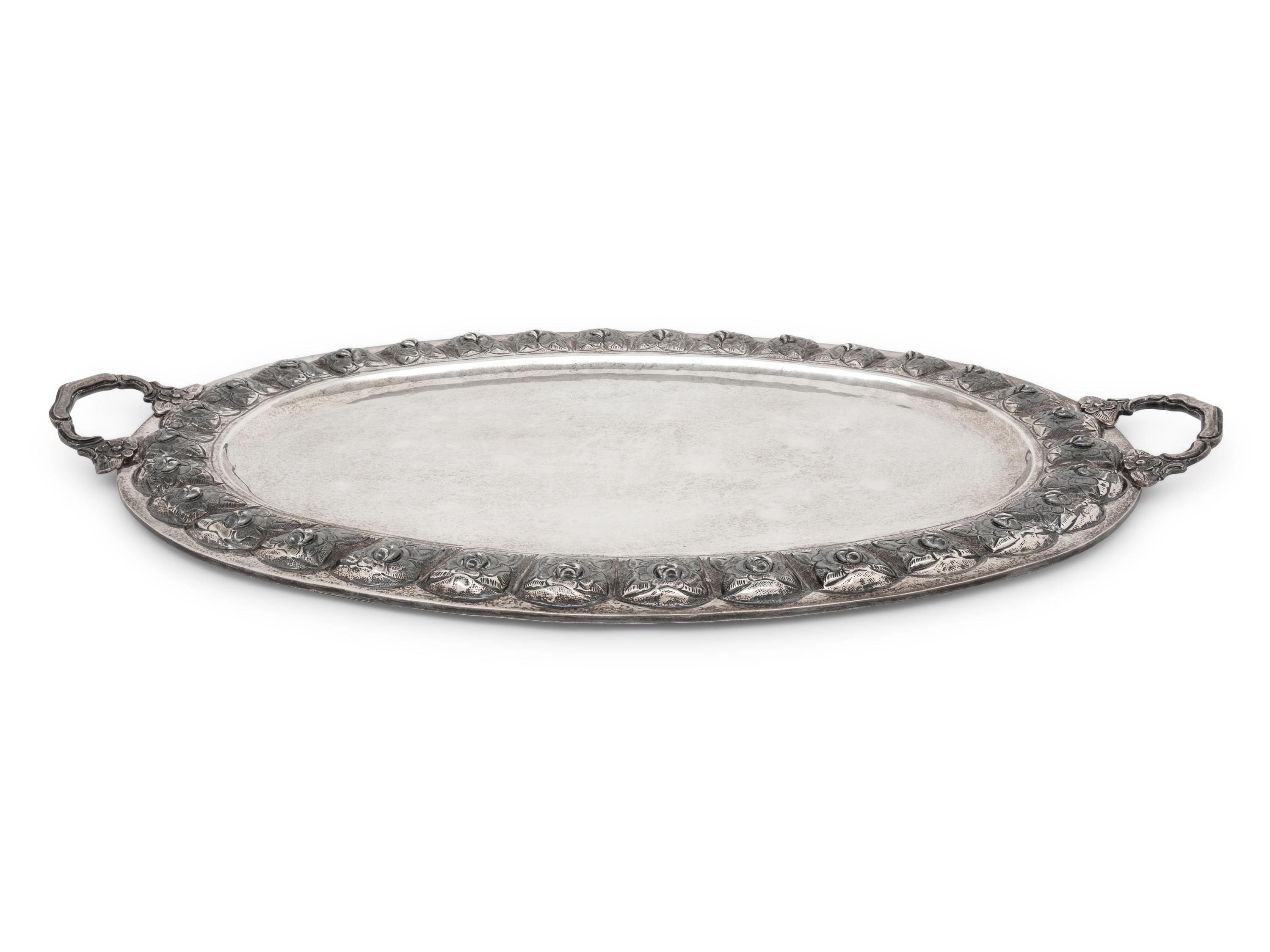 A Central or South American Silver Serving Tray