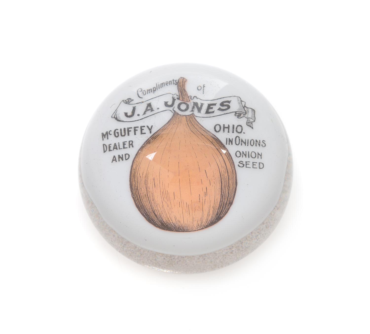 An Antique American 'Jones McGuffey' Paperweight Diameter 3 1/2 inches