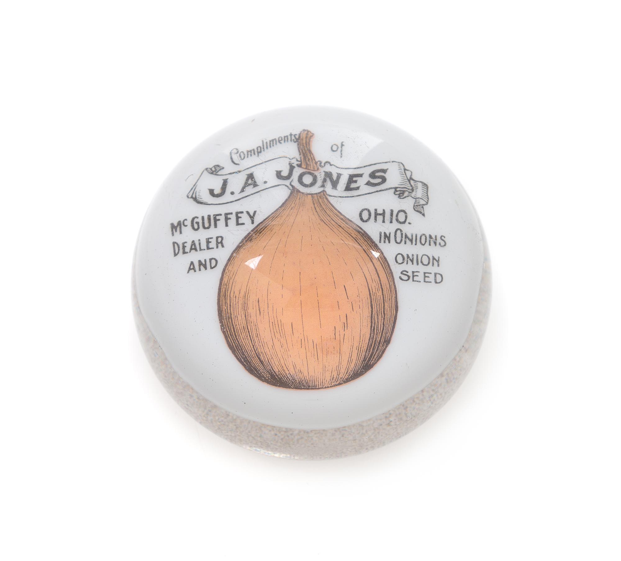 An Antique American 'Jones McGuffey' Paperweight Diameter 3 1/2 inches