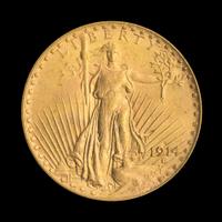 A United States 1914-S St. Gaudens $20 Gold Coin